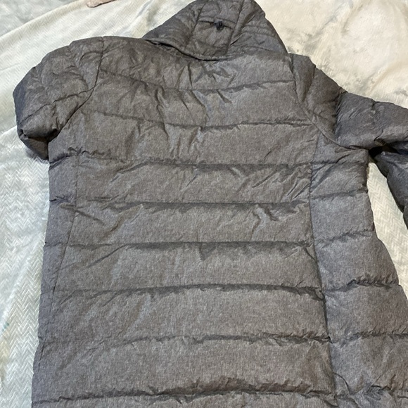 Lands End Water Resistant Down and Feather Parka 2X Gray Heather,Hood - Picture 6 of 6